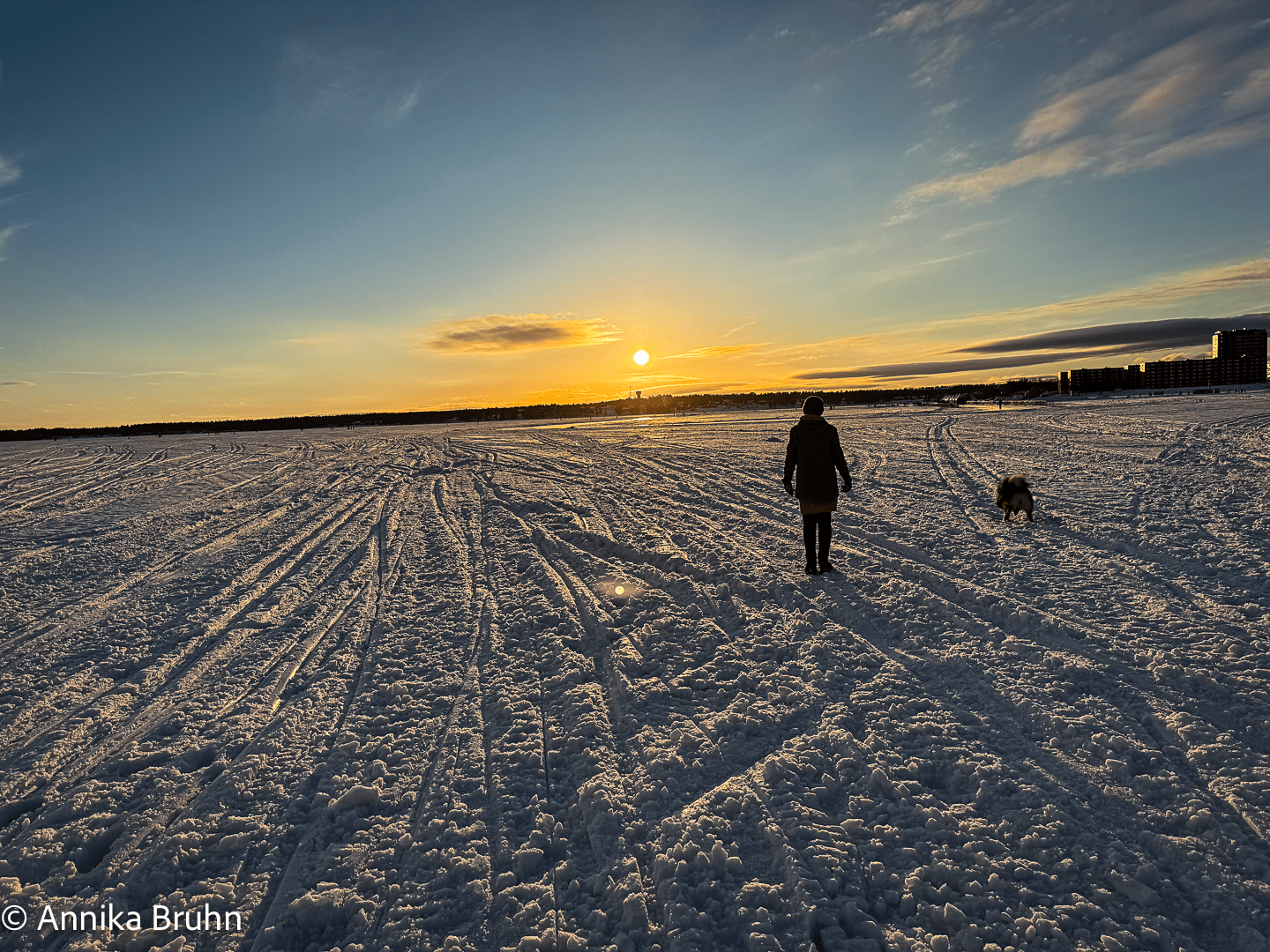 Q und ich auf dem Eis